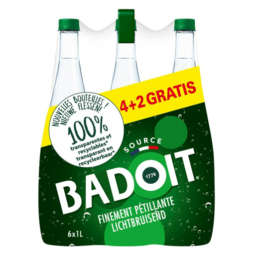 Afbeeldingen van BADOIT GROEN PET (4+2 gratis) X1L